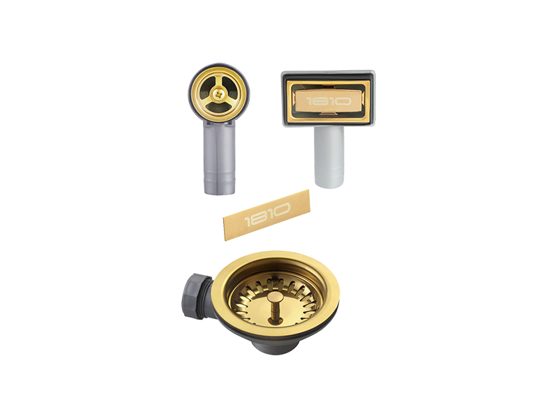 WASTE KIT FOR SINGLE BOWL SINK – GOLD BRASS